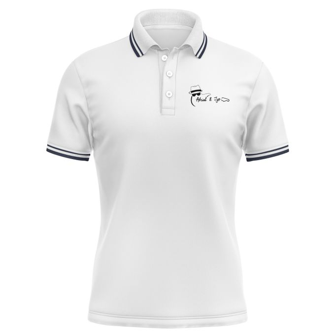 Polo Homme contrasté de qualité supérieure (matériau de personnalisation haut de gamme, imprimé en France)