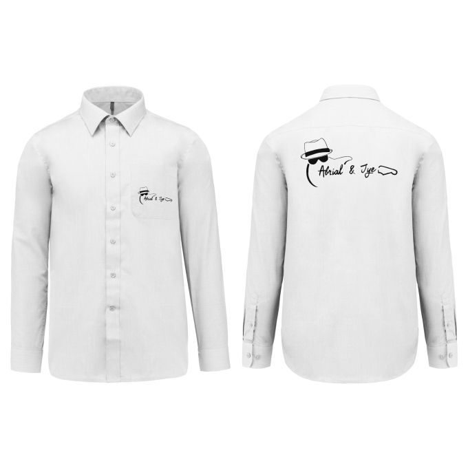 Chemise Homme légère à Manches Longues de qualité supérieure (matériau de personnalisation haut de gamme, imprimé en France)