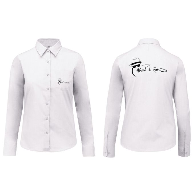 Chemise Femme légère à Manches Longues de qualité supérieure (matériau de personnalisation haut de gamme, imprimé en France)